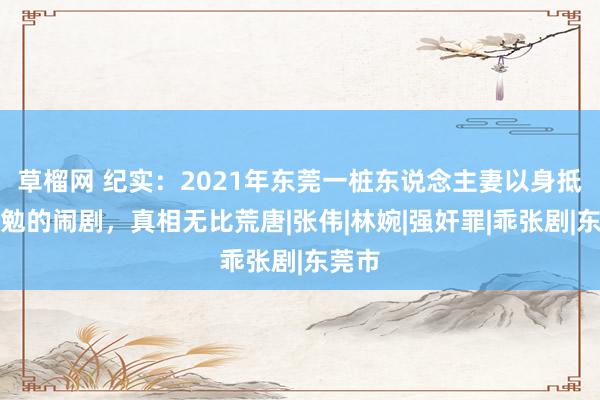 草榴网 纪实：2021年东莞一桩东说念主妻以身抵债激勉的闹剧，真相无比荒唐|张伟|林婉|强奸罪|乖张剧|东莞市