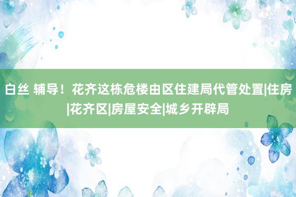 白丝 辅导！花齐这栋危楼由区住建局代管处置|住房|花齐区|房屋安全|城乡开辟局